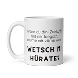 Afbeelding in Gallery-weergave laden, Zukuenft mit mir  - Wetsch mi hürate - Tasse Heiratsantrag