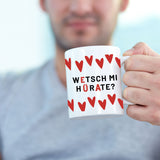 Load image into Gallery viewer, Wetsch mi hürate? - Tasse Heiratsantrag