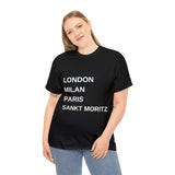 Laden Sie das Bild in den Galerie-Viewer, T-shirt Sankt Moritz (London - Milan - Paris)