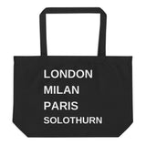 Laden Sie das Bild in den Galerie-Viewer, Solothurn (London Milan Paris)  - Tragetasche Shopper Eco 50,8 × 35,6 cm  Bio Tote Bag schwarz