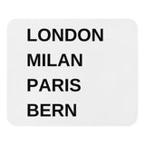 Load image into Gallery viewer, Mauspad &quot;London Milan Paris Bern&quot;