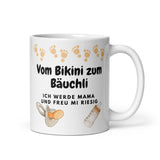 Laden Sie das Bild in den Galerie-Viewer, Bikini zum Bäuchli- Tasse/Becher Schwangerschaft Nachwuchs Baby