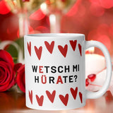 Load image into Gallery viewer, Wetsch mi hürate? - Tasse Heiratsantrag